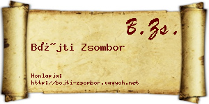 Bőjti Zsombor névjegykártya